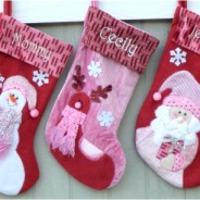 Pink Girls Christmas Stockings