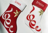 Red White Velvet Stockings